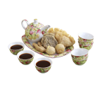 Vicenza Set Teko & Mangkuk Saji Pempek Motif Mawar BA902